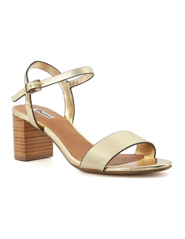 Jelly Heeled Sandal in Gold