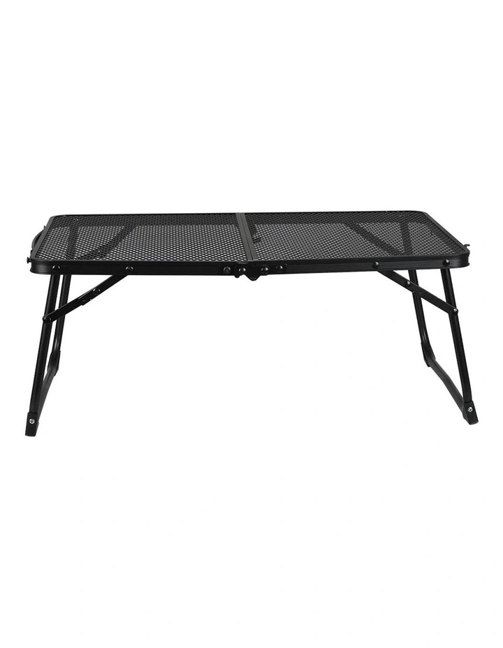 Aluminium BBQ Camping Portable Grill Table S in Black