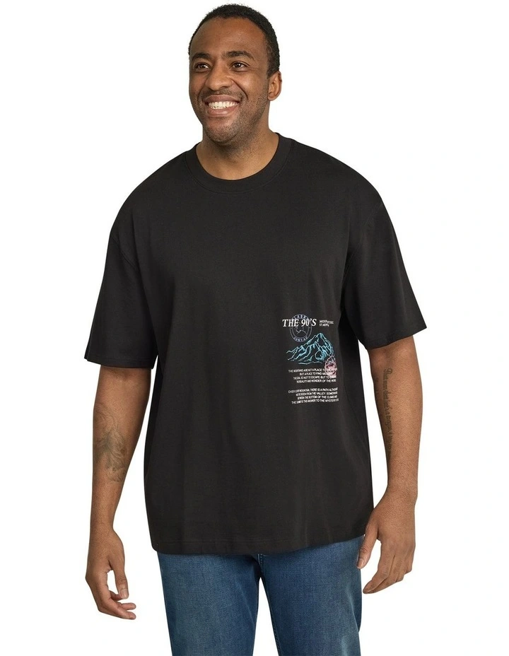 Collage Relaxed Fit Tee in Black