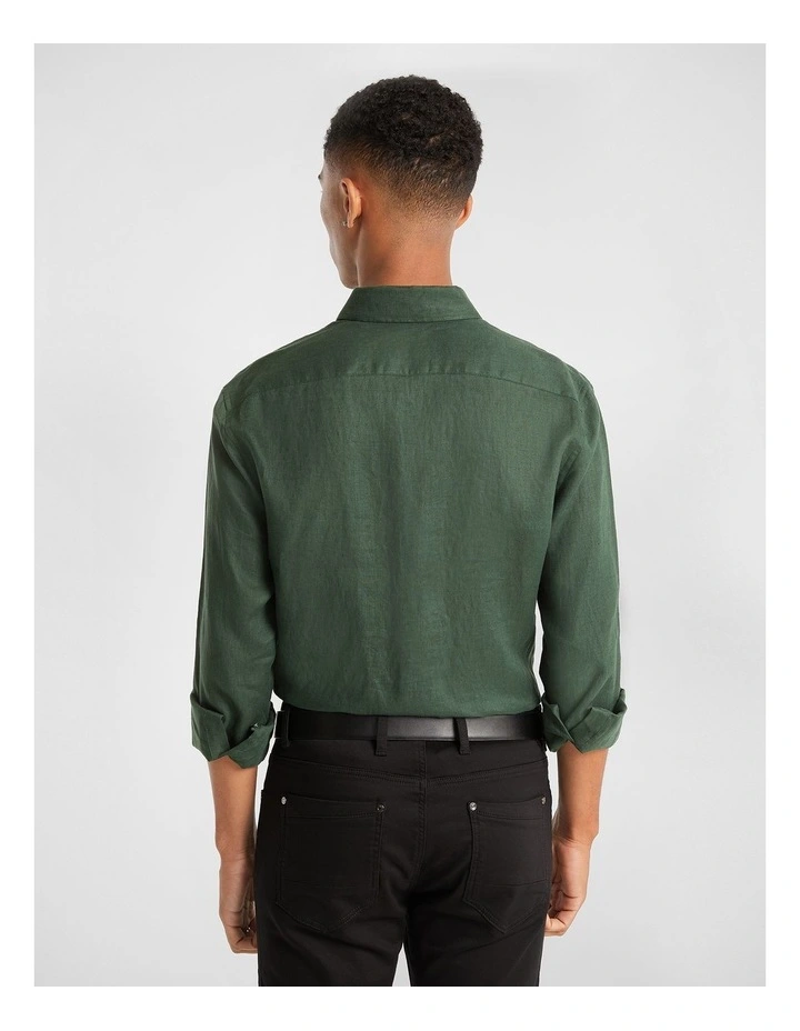 West Hampton Pure Linen Shirt in Green
