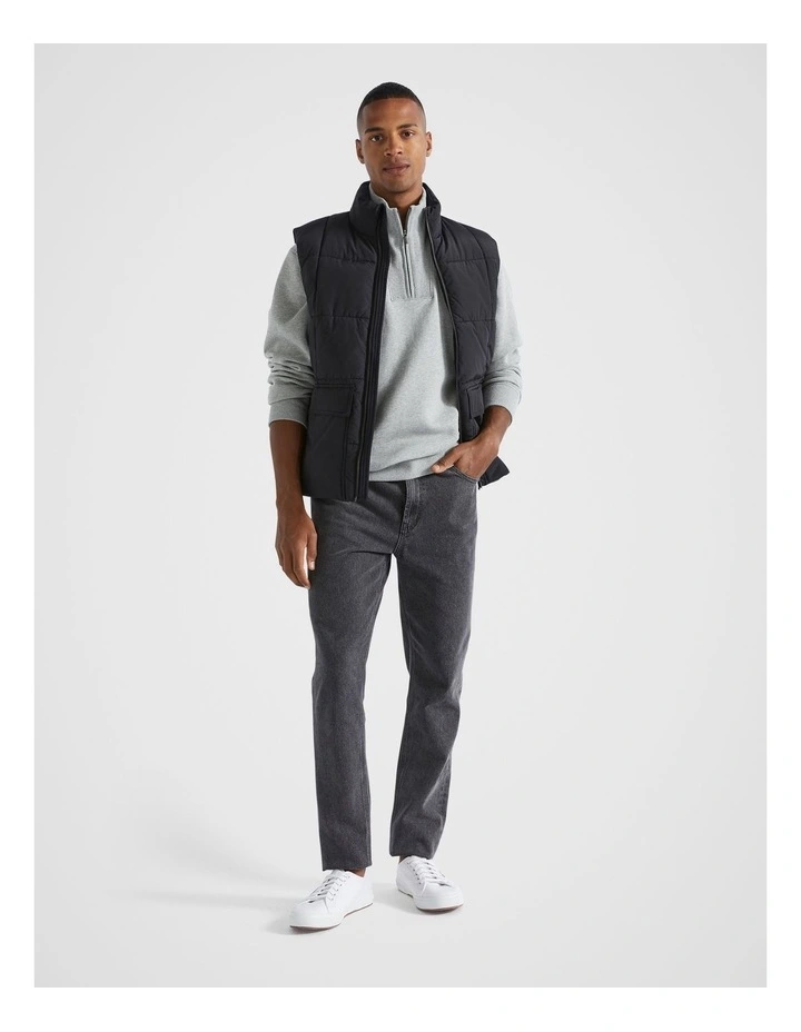 Puffer Vest in True Black