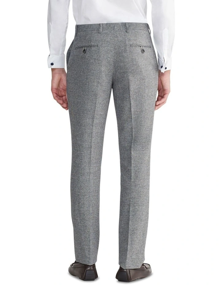 Slim Casual Marl Puppytooth Pant in Black Grey