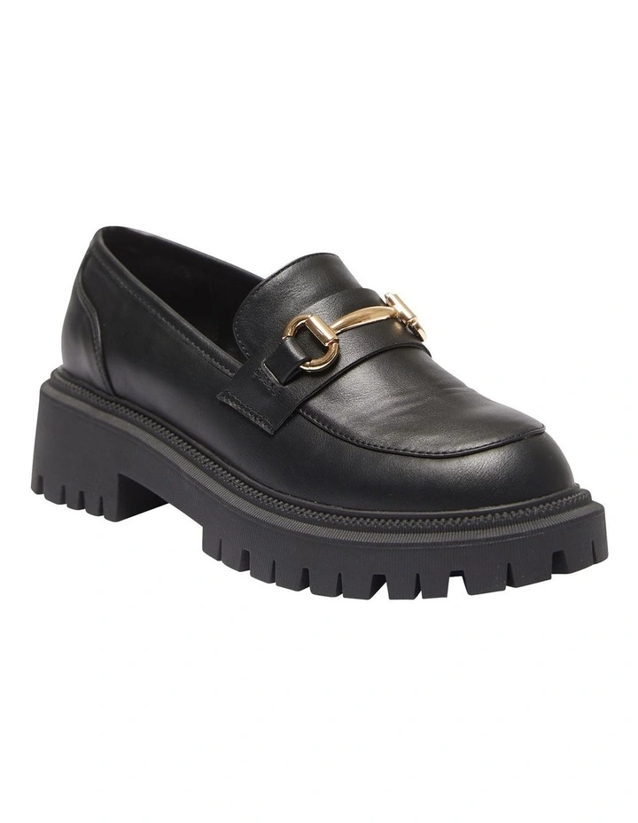 Samuel Black Smooth Flat Shoes