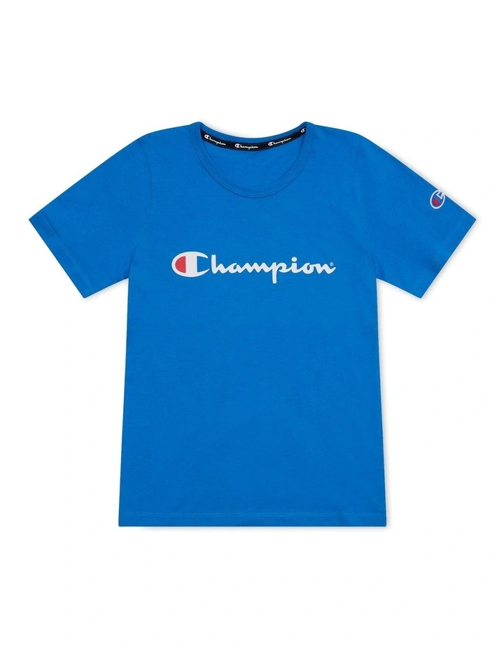 Script Short Sleeve Tee in Gale Force