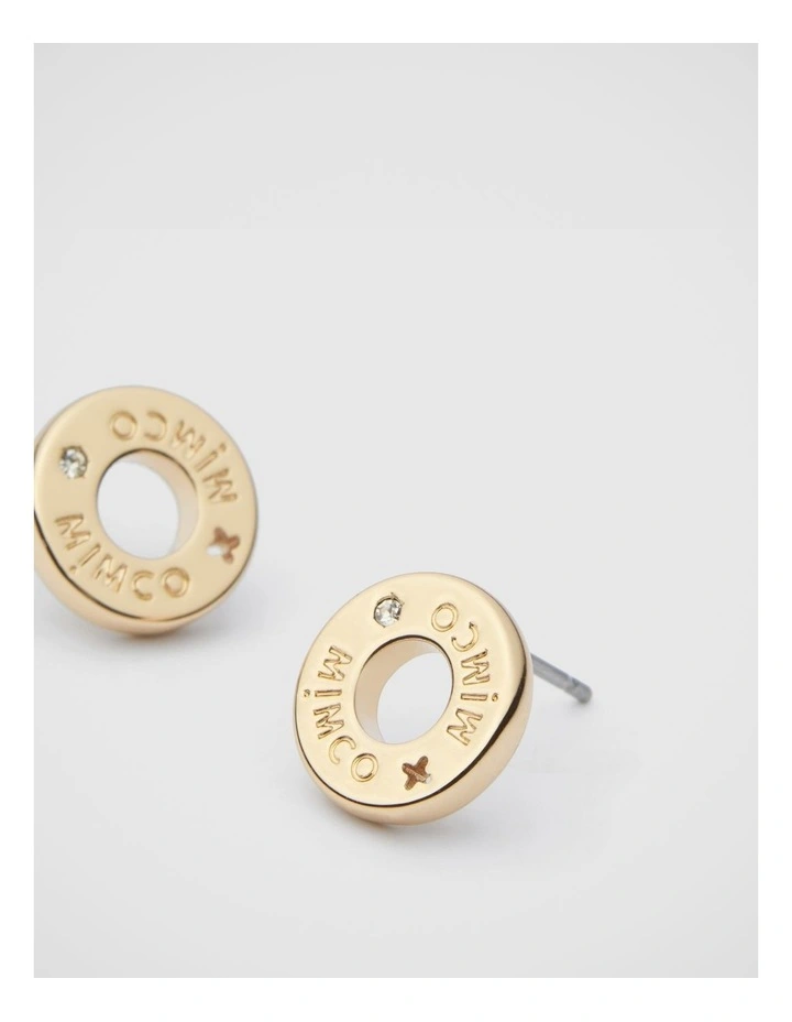 Buoy Stud Earrings in Gold