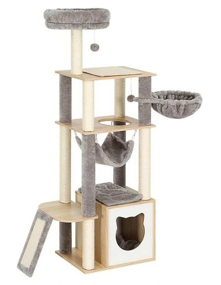 Cat Tree 152cm in Beige/Grey