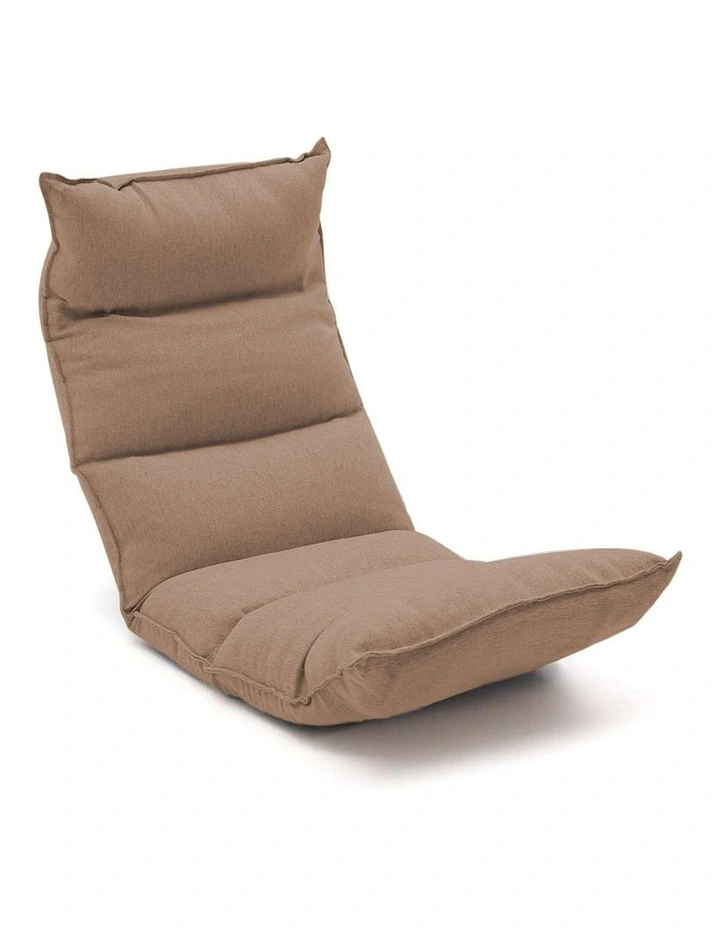 Foldable Floor Lounge Recliner Chair in Khaki