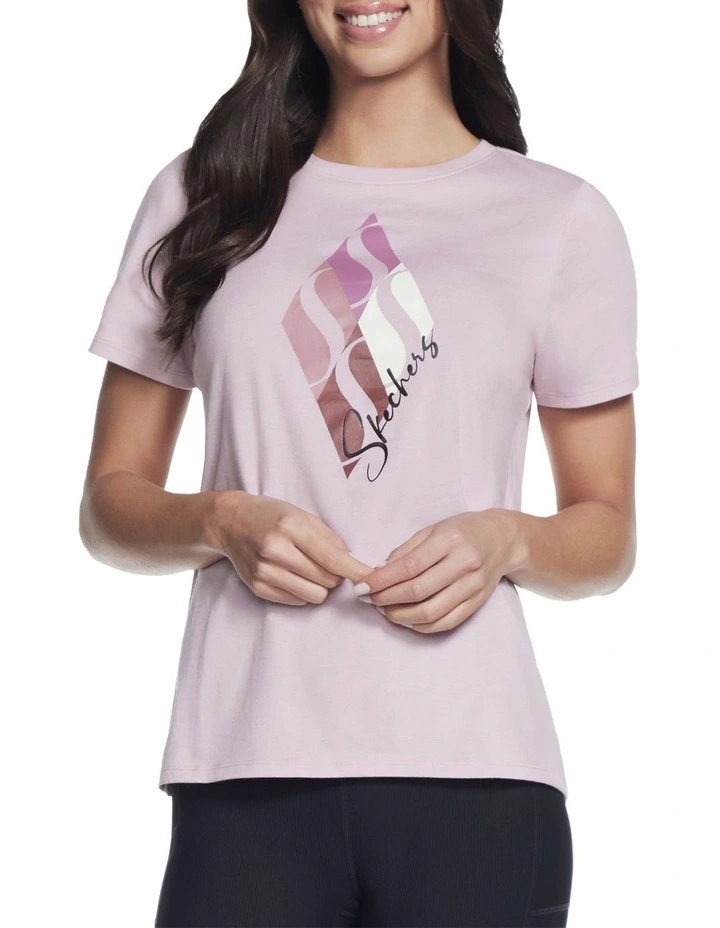 Diamonds Tee in Dawn Pink