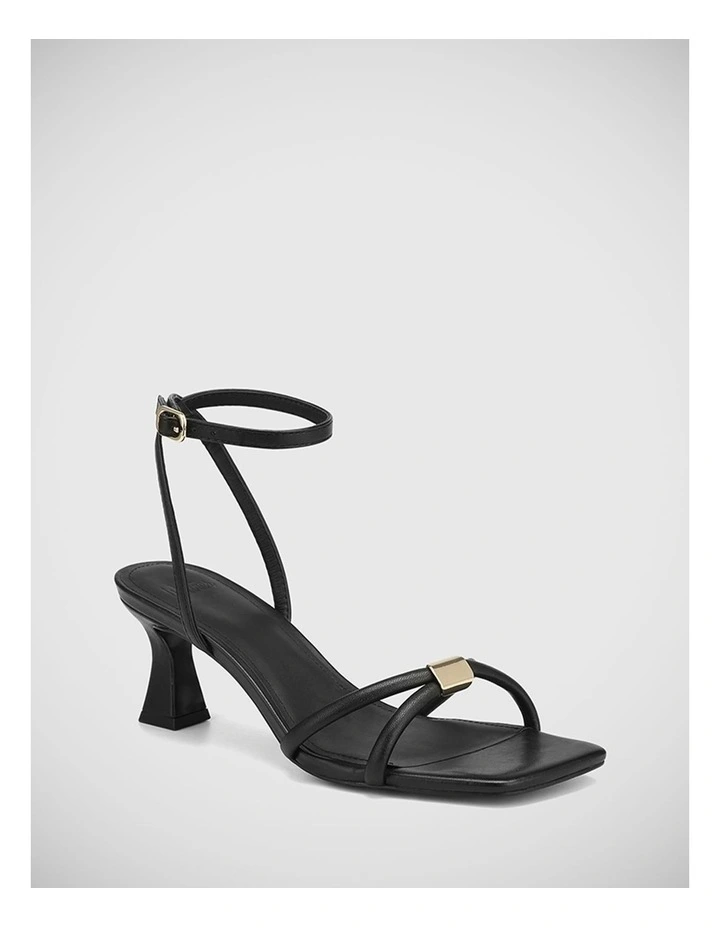 Kendall Leather Sandal in Black