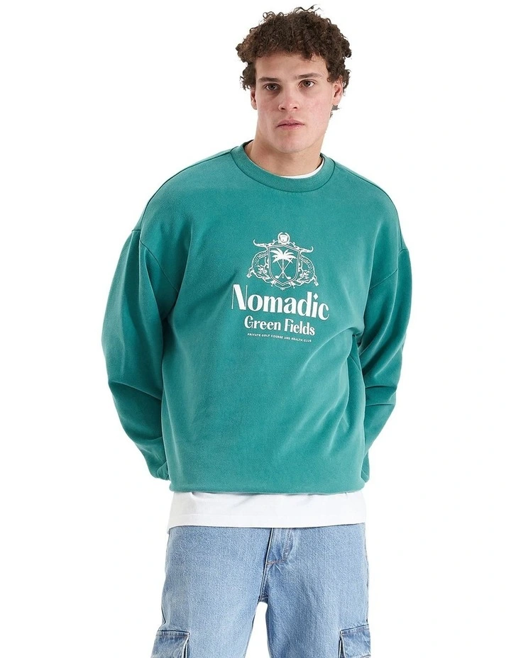 Dunes Relaxed Sweater in Pigment Deep Jungle