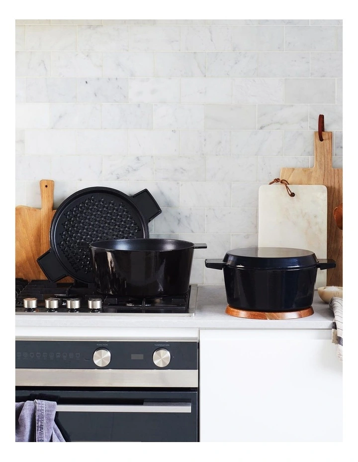 French Oven Grill Duo 28cm/6.5L in Onyx