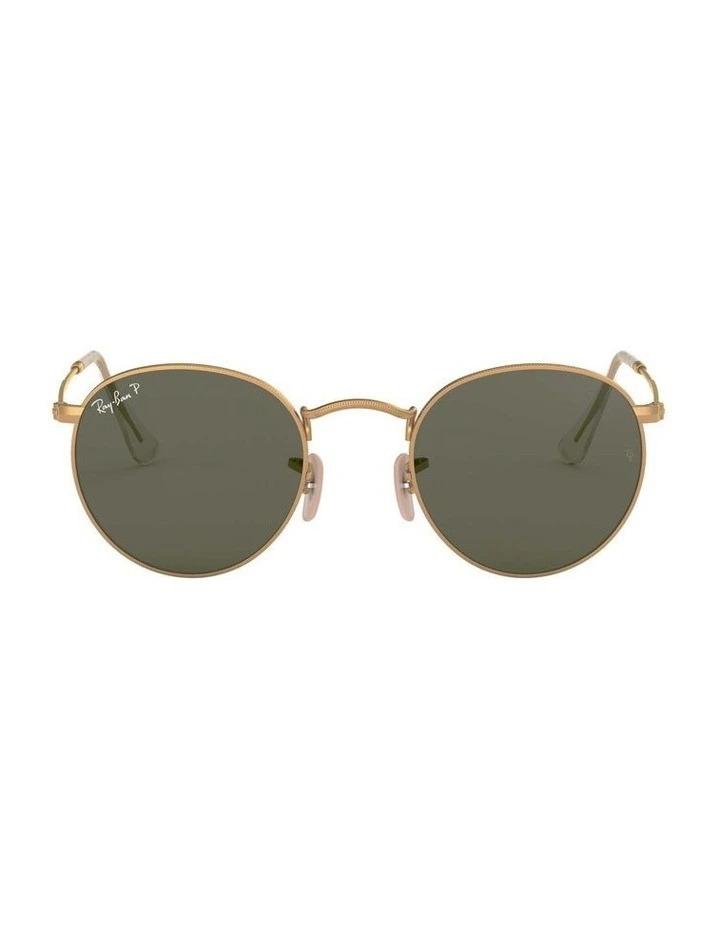 Round Metal Gold RB3447 Polarised Sunglasses