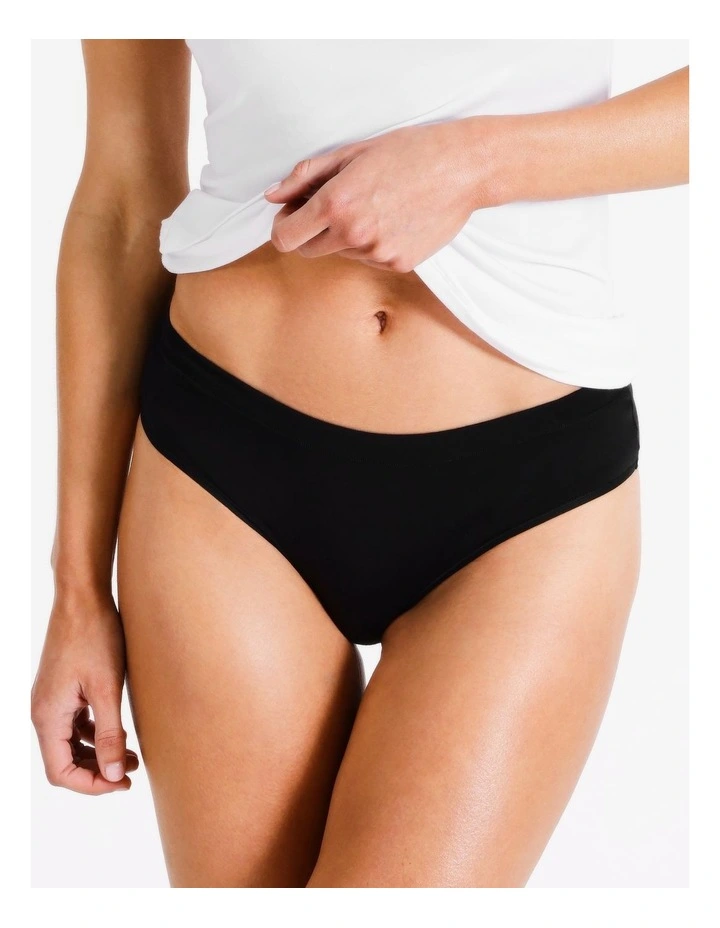 Organic Cotton Full Brief in Black