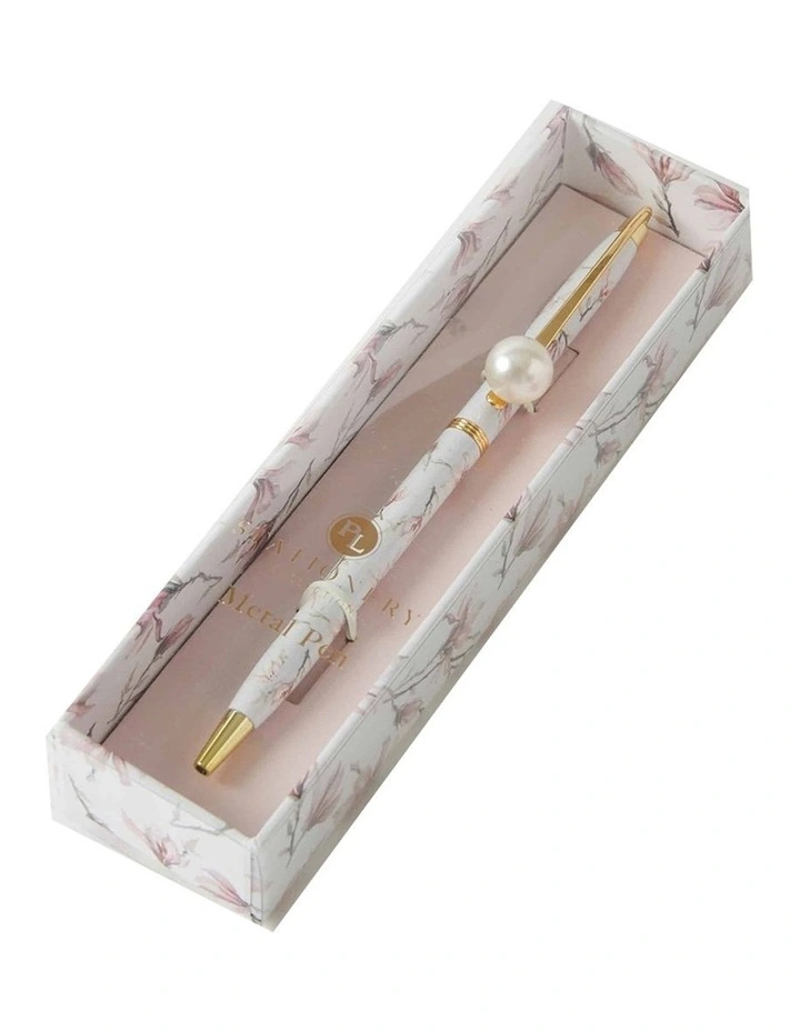 14cm Metal Pen with Gift Box in Fleur