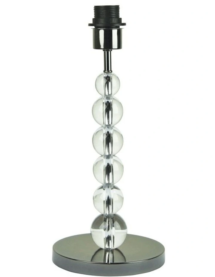 Clara Acrylic Table Lamp Base Brushed Chrome
