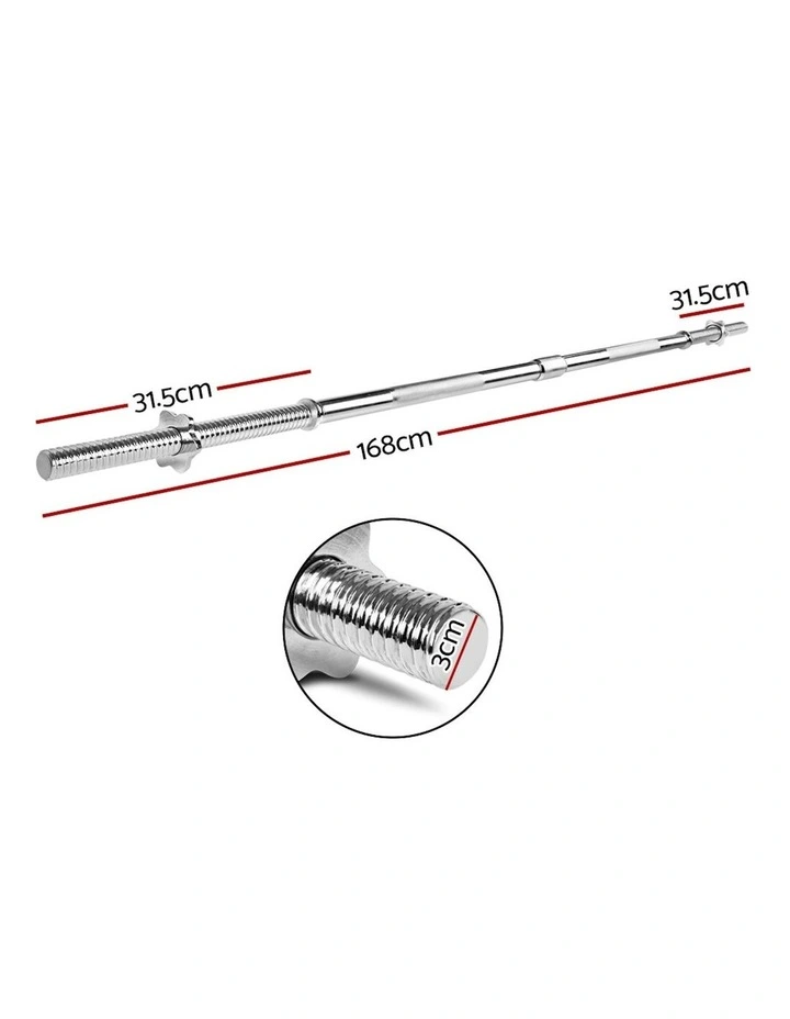 Barbell 8kg in Silver