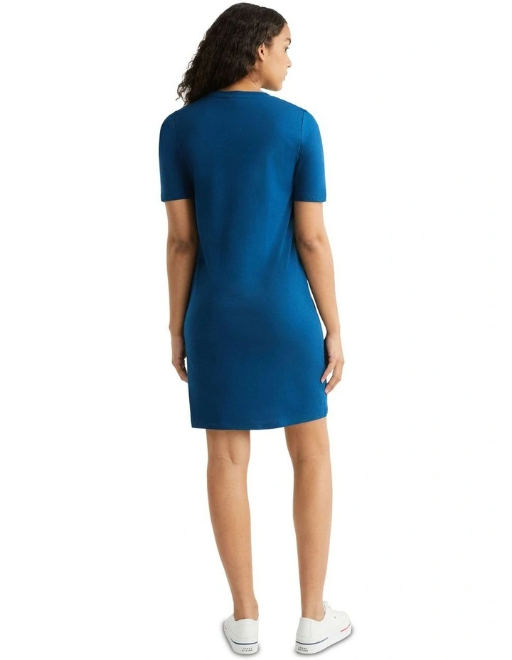 Short Roundel Logo Tee Dress in Blue