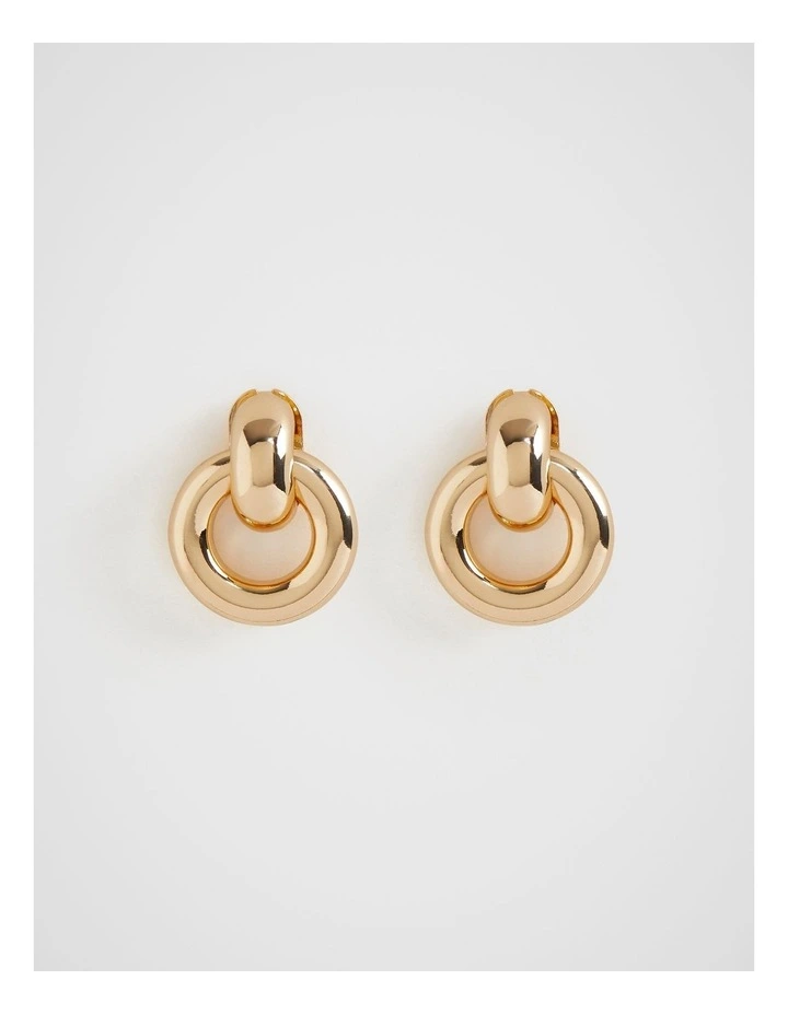 Small Interlock Earring in Gold