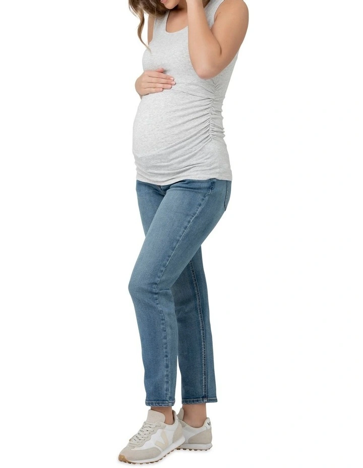 Organic Nursing Tank in Silver Marle