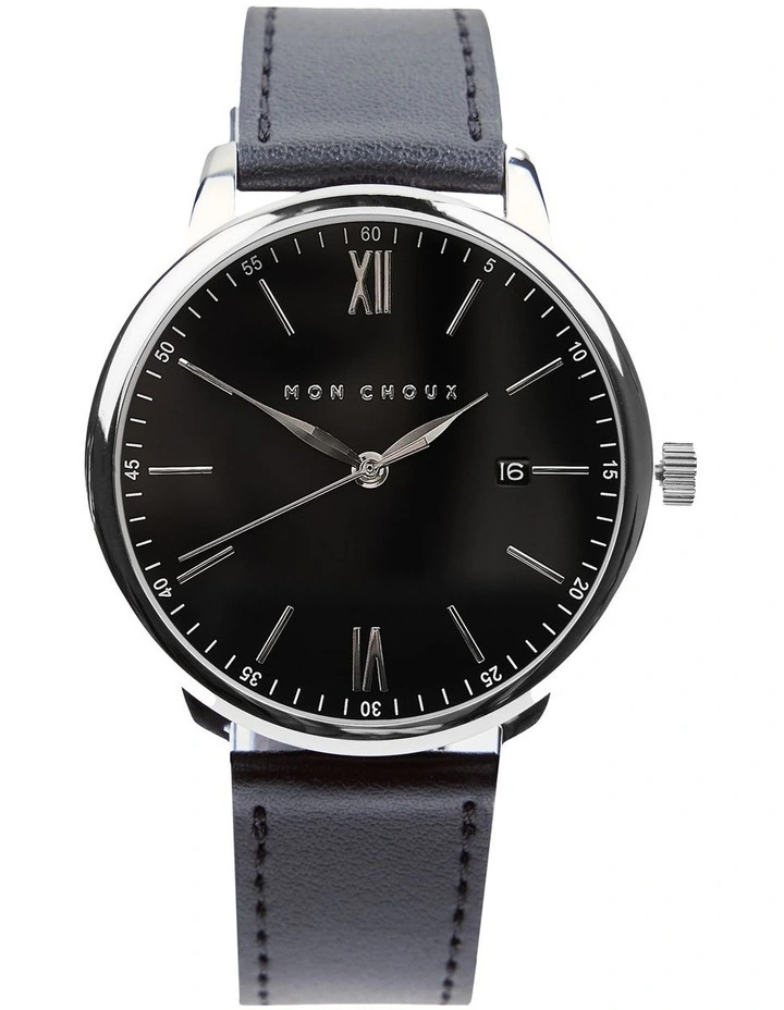 Homme Automatic Vegan Watch 42mm in Noir/Silver