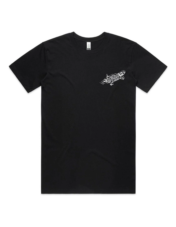 Platypus Pocket Print T-Shirt in Black