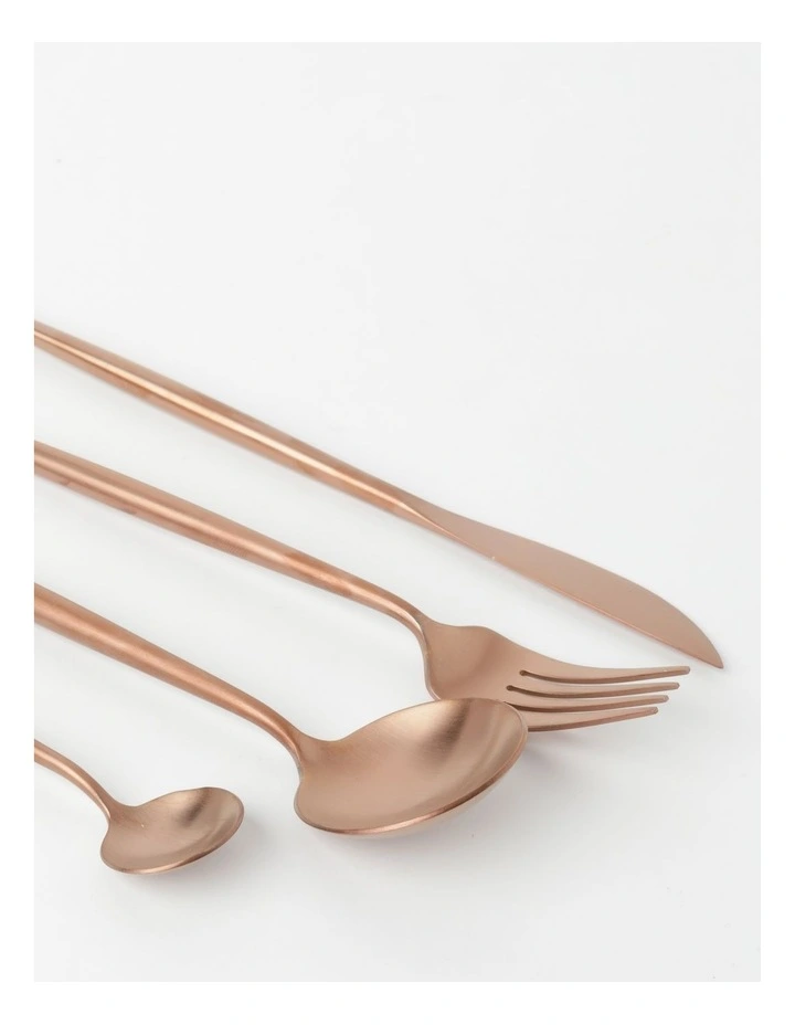 Spencer Cutlery Set 16 Piece in Rose Gold