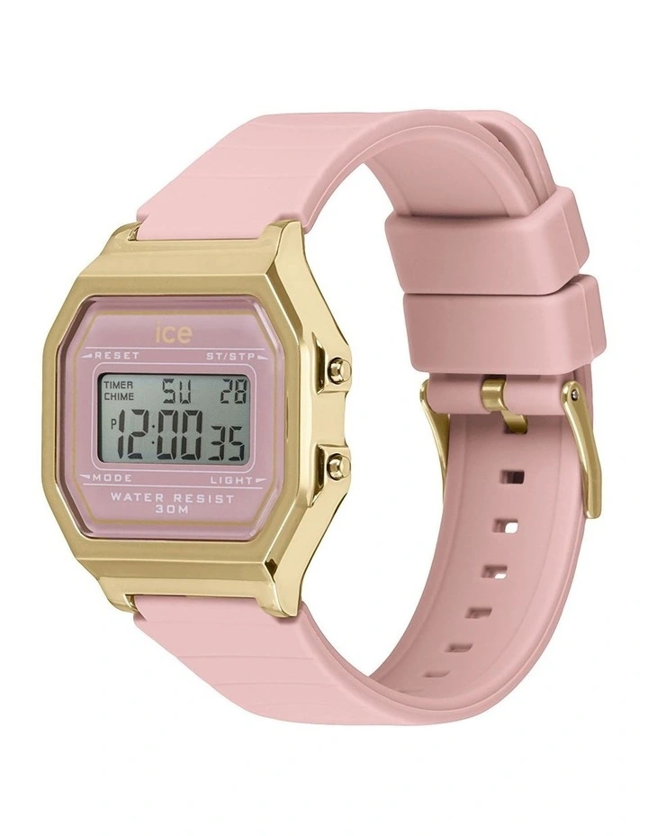 Digit Retro Watch in Blush Pink