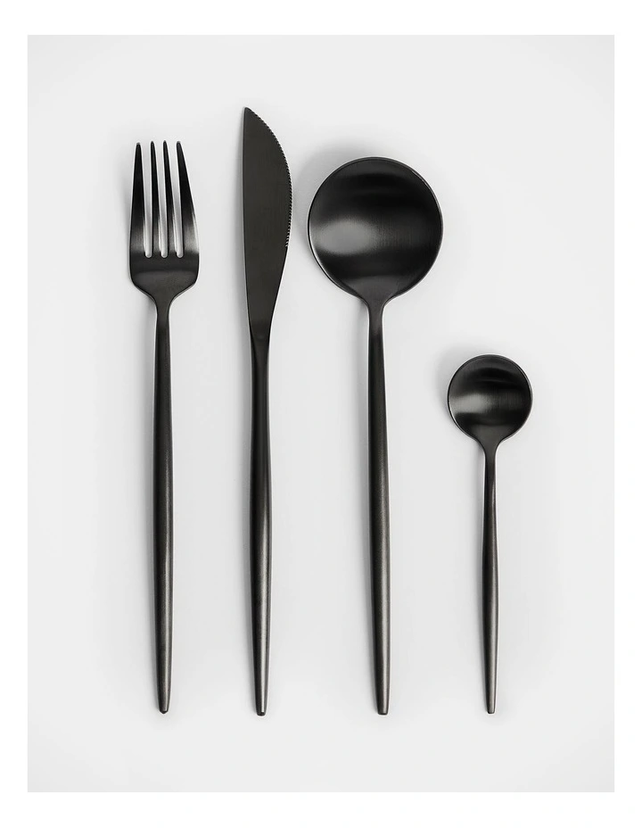 Spencer 16 Piece Cutlery Set in Black