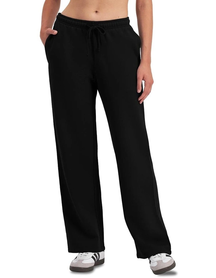 Baby Sweats Cotton Fleece Straight Leg Trackie in Nu Black