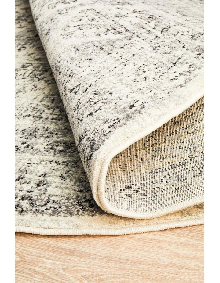 Century Round Rug 999 in Grey