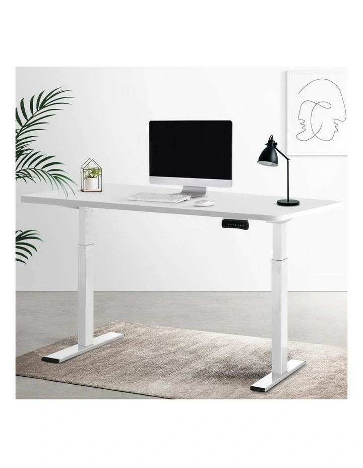 Sit Stand Desk Motorised in White