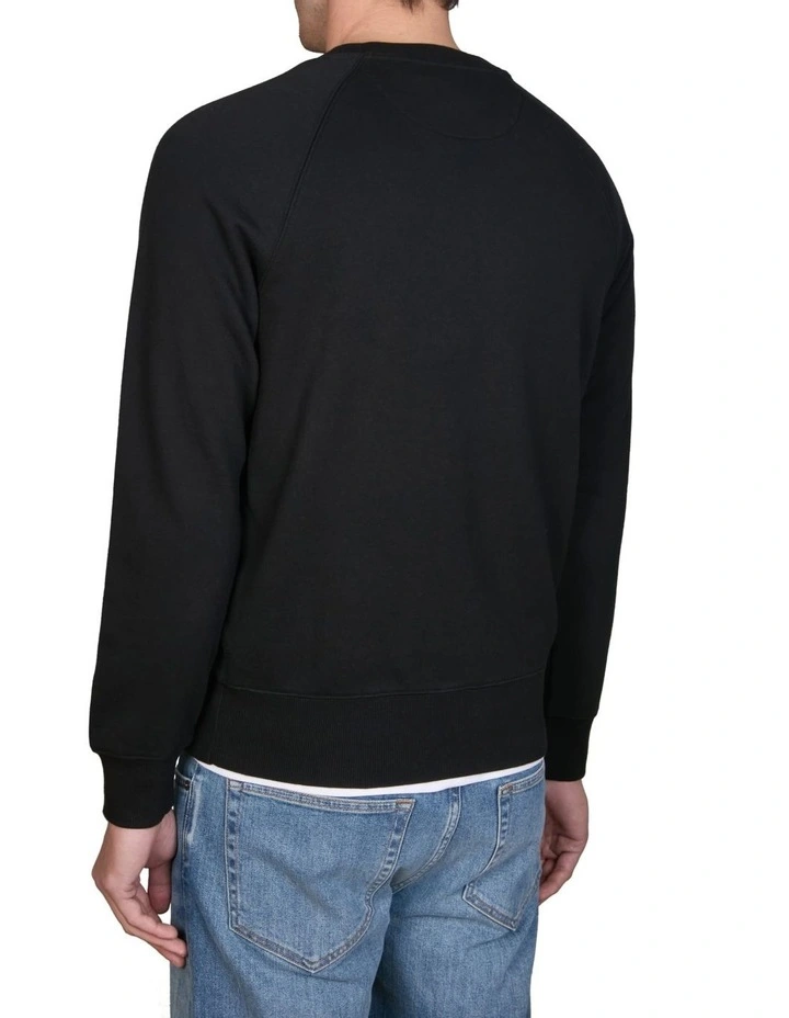 Diamond Crew Neck Sweatshirt in Black