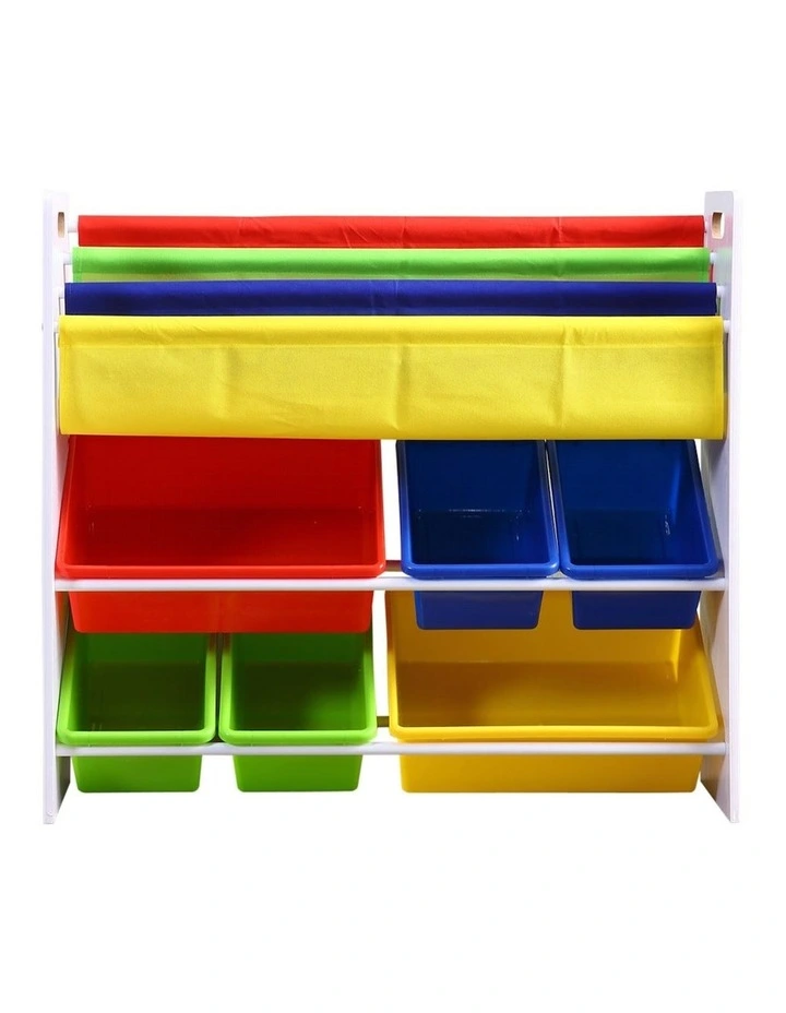 Bookshelf 3 Tier Display Storage Rack Box Organiser in Multi