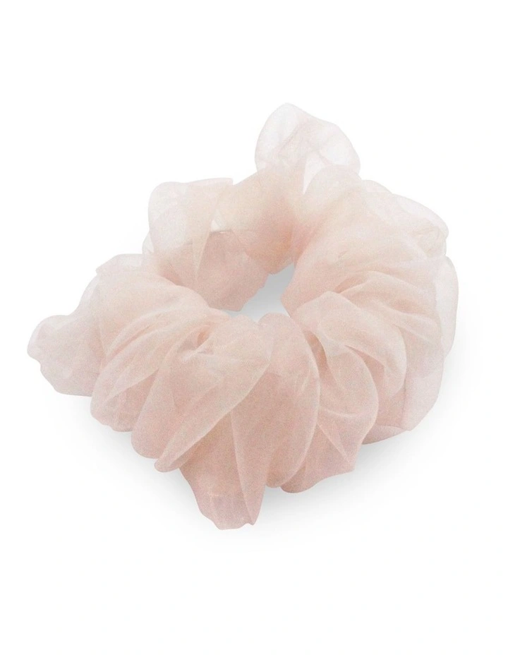 Fluted Scrunchie in Coral