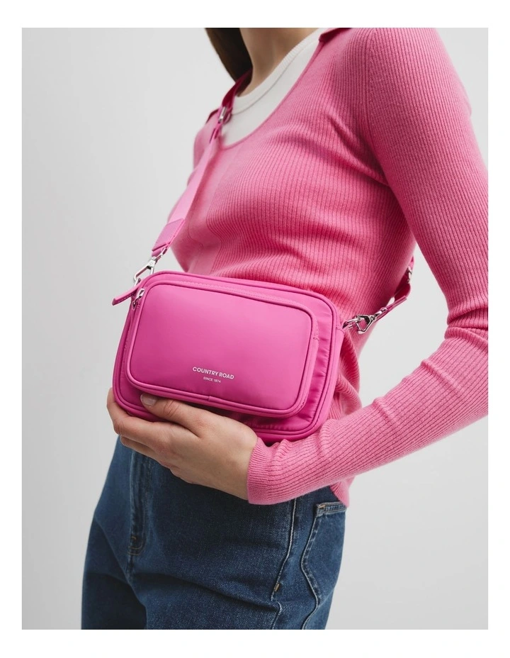 Mini Soft Crossbody Bag in Pink Punch