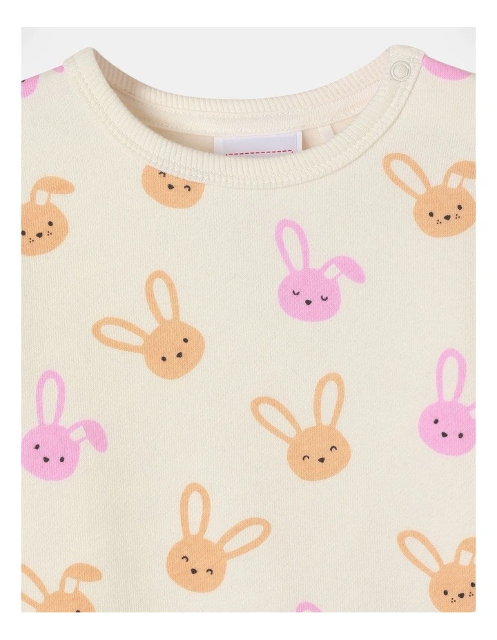 Essential Bunnies Sweat Top in Cream
