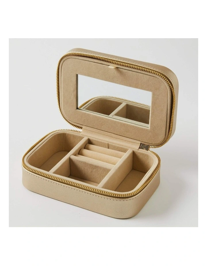 Calla Rectangular Jewellery Case in Gold