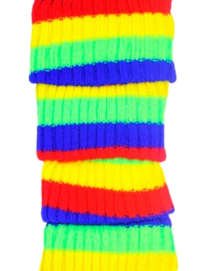 1 Pair Rainbow Leg Warmers in Multi