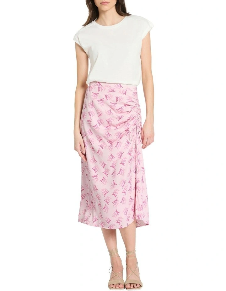 What A Dragon Fly Skirt in Pink Multi