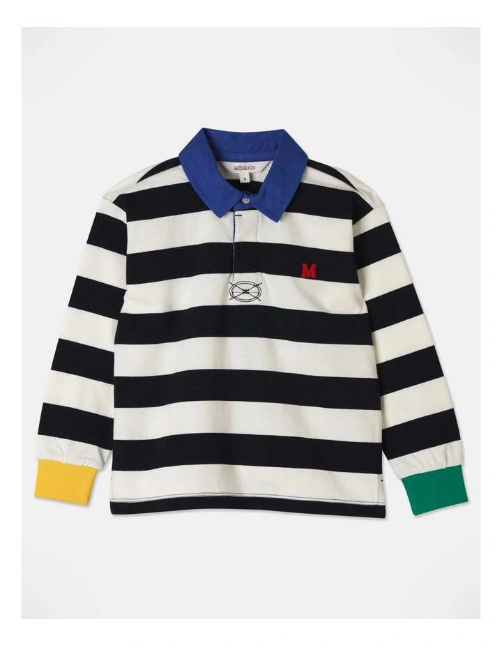 Long Sleeve Rugby Shirt in Navy