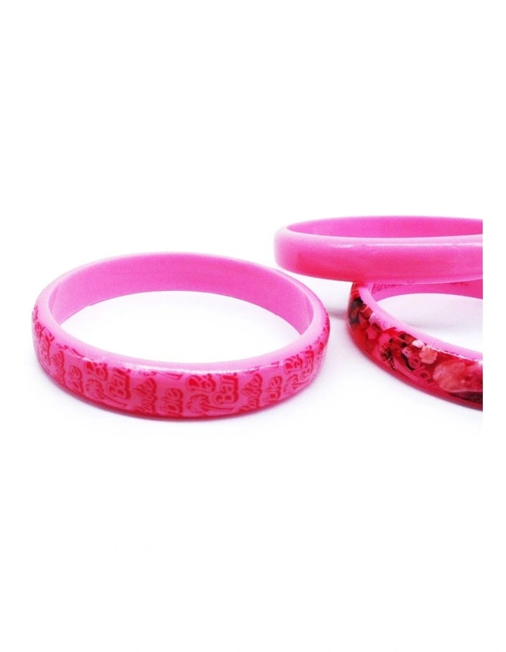 Bangle 3 Pack Set in Pink