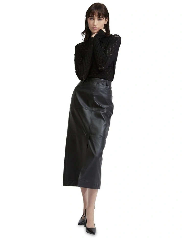 Hana Polo Neck Knit in Black