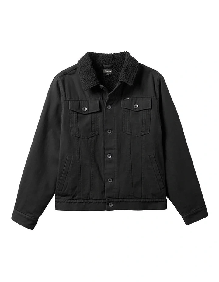 Cable Trucker Jacket in Black