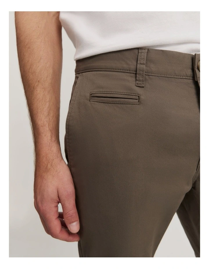 Verified Australian Cotton Slim Fit Stretch Chino in Cappuccino