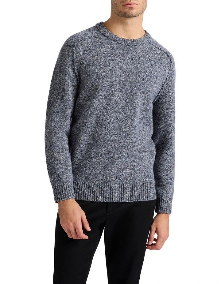 Trevor Merino Knit in Navy Multi