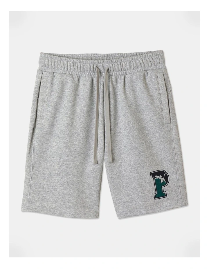 Puma Squad Shorts in Light Gray Heather
