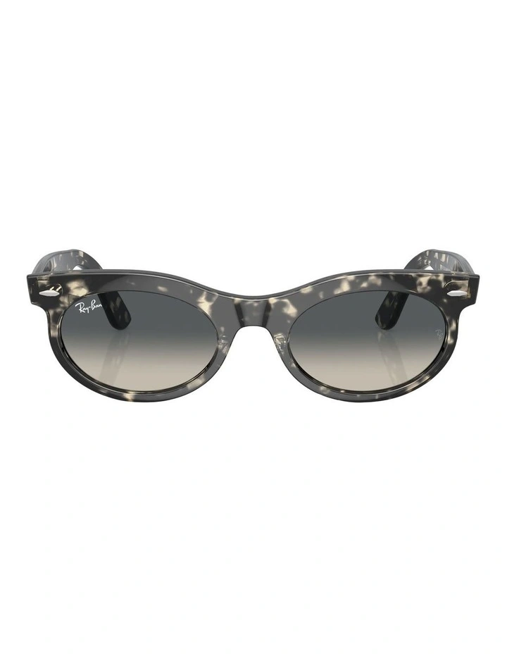 Wayfarer Oval Sunglasses in Grey