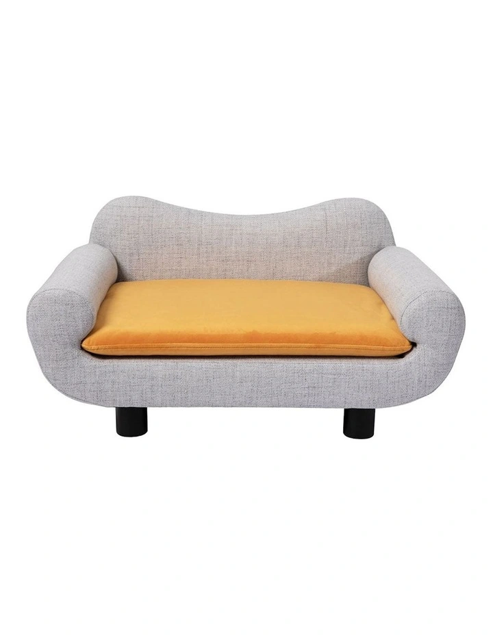 Pet Sofa Bed Detachable Warm Soft Back Lounge Couch Washable Cover in Multi