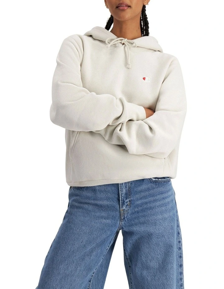Reverse Weave Hoodie in Stone Throw