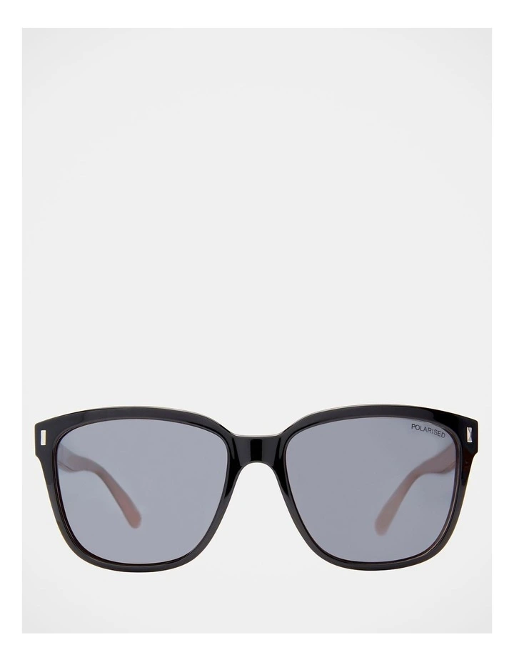 Alex Polarised Black Square Sunglasses 383975